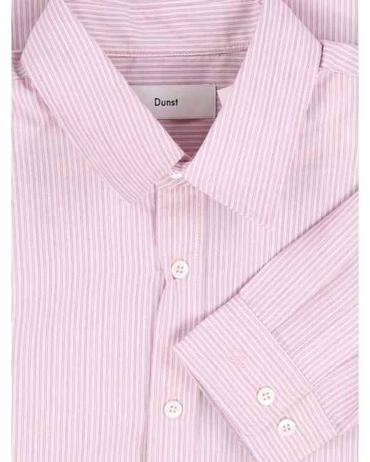 DUNST Pink Long Sleeve Striped Casual Top Style