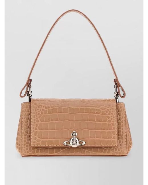 Vivienne Westwood Brown Hazel Leather Mini Shoulder Bag Top Handle
