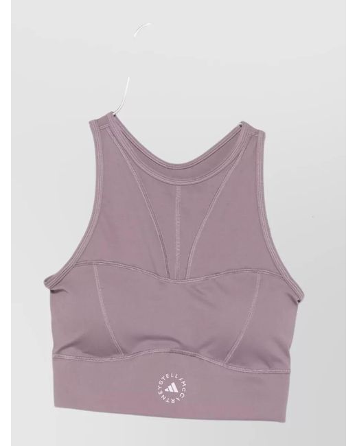 Adidas By Stella McCartney Purple Racerback Mesh Bralette Crop Top