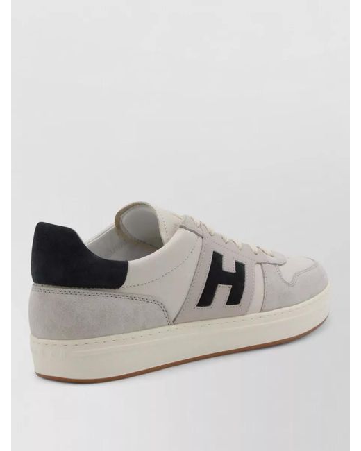 Hogan White Leather Low-Top Sneakers for men