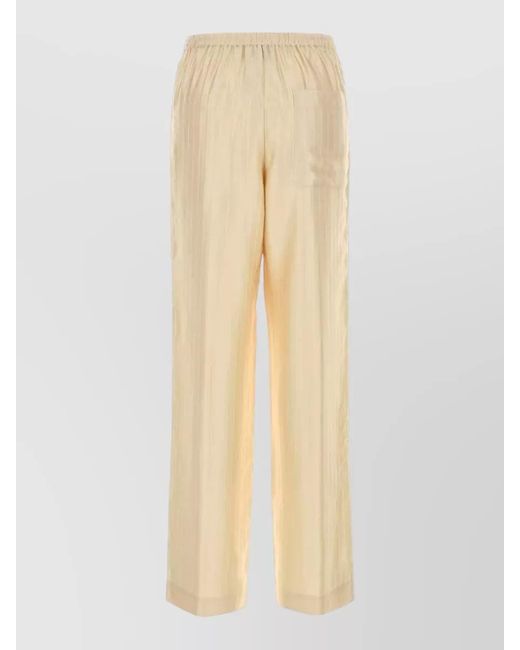 Loulou de Saison Natural Satin Kadala Palazzo Pant Straight Leg