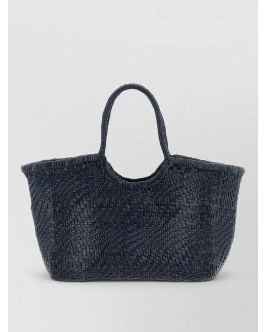 Dragon Diffusion Blue Nantucket Big Leather Tote Bag