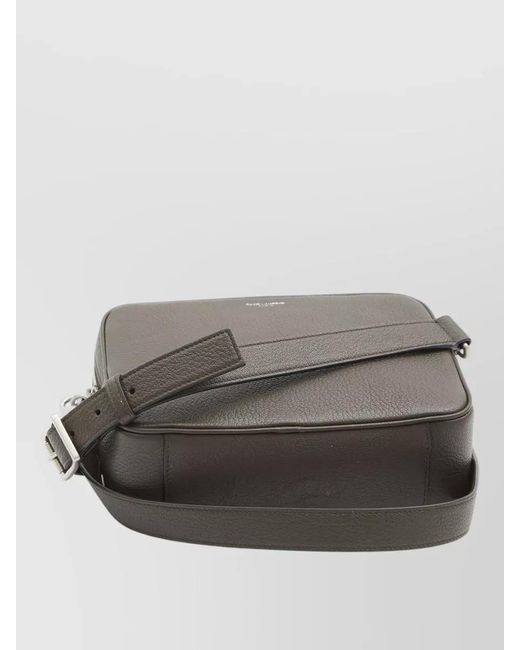 Saint Laurent Gray Leather Shoulder Bag for men