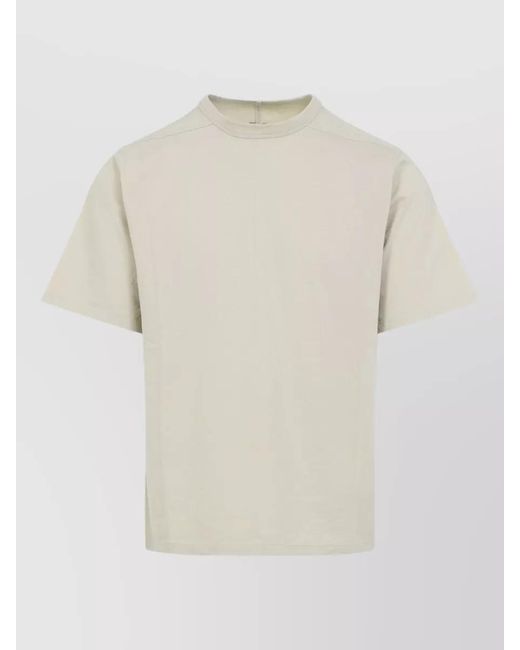 Rick Owens White Cotton Short-Sleeve T-Shirt for men