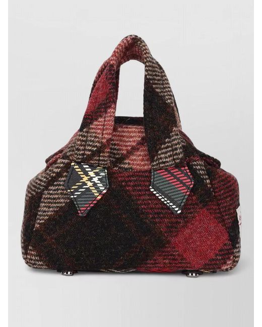 Vivienne Westwood Multicolor Mini Wool Tweed Bag