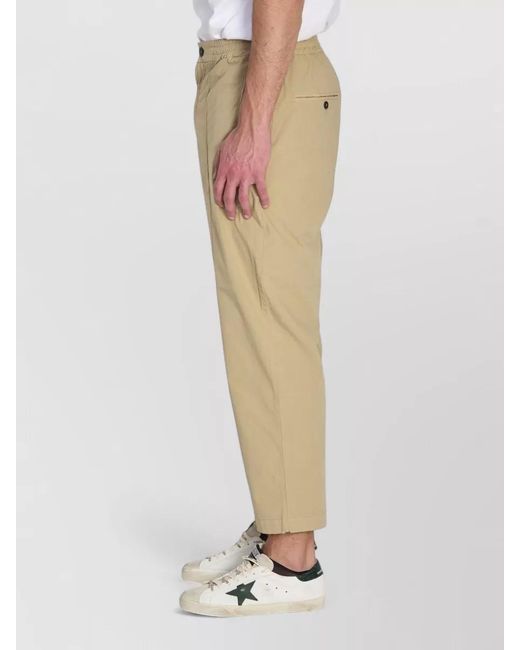 Barena Natural Mid-Rise Wide-Leg Cropped Trousers for men
