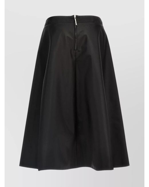 Marni Black Polyamide A-Line Midi Skirt