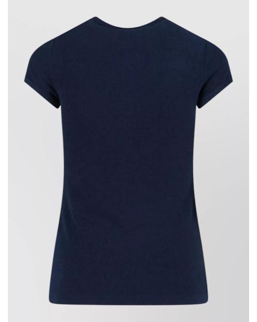 Courreges Blue Short Sleeve T-Shirt