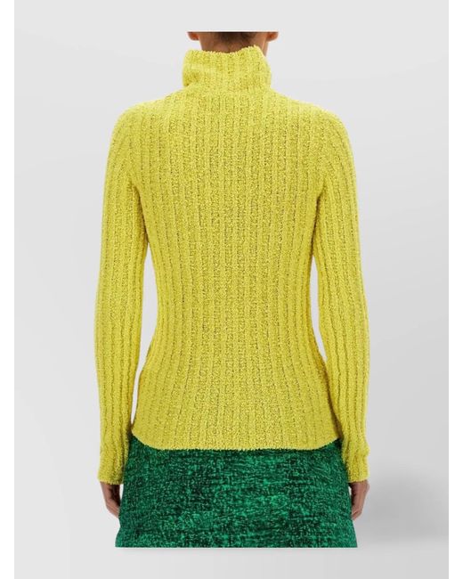 Moncler Genius Yellow Padded Zip Collar Jumper