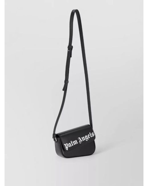 Palm Angels White Crash Leather Cross-Body Bag