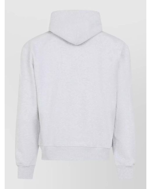 Carhartt Blue Cotton Hoodie Relaxed Fit Hood Kangaroo Pocket for men