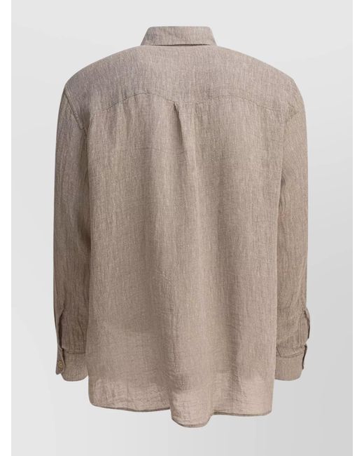Our Legacy Brown Linen Shirt for men