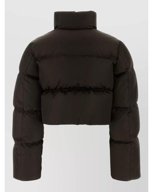 Prada Black Renylon Cropped Jacket High Collar Design
