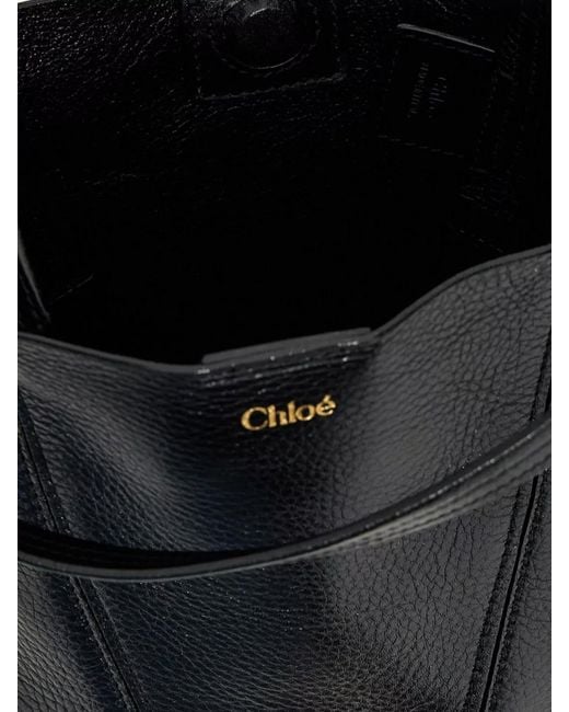 Chloé Black Spin Small Leather Bucket Bag