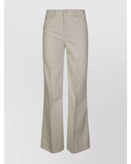 Mother White Tailored Trousers With Pockets And Loops