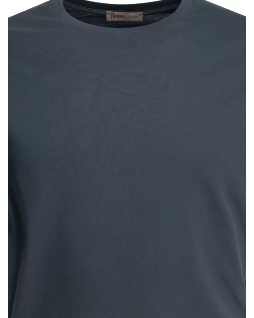 Herno Blue Resort Crew Neck Short Sleeve T Shirt for men