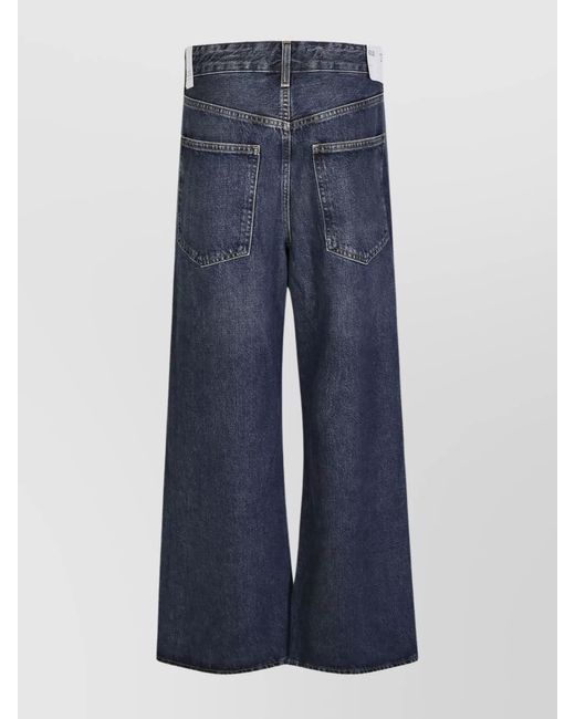 Agolde Blue Denim Wide-Leg Jeans