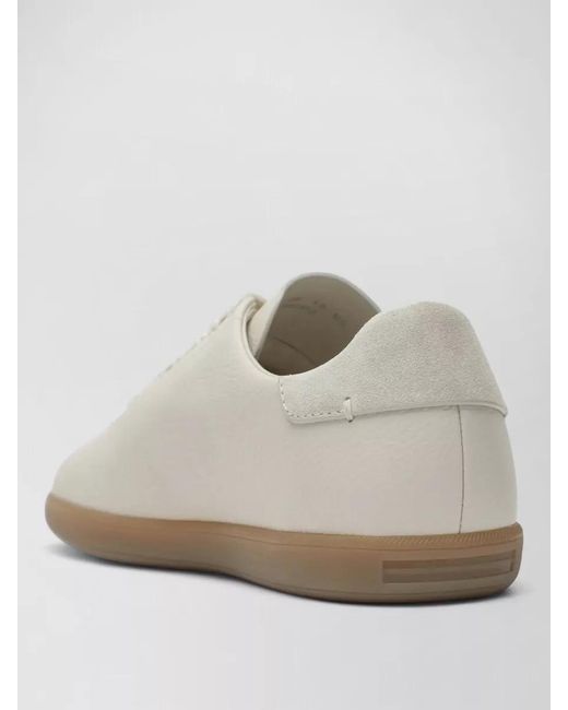 Zegna White Leather Low-Top Sneakers for men