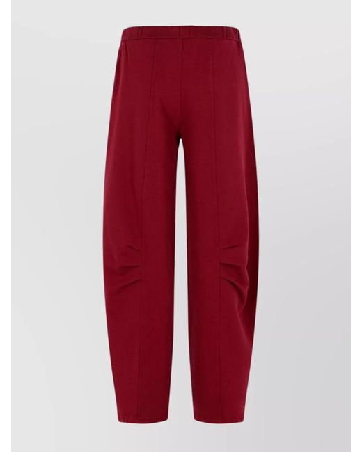 ROTATE BIRGER CHRISTENSEN Red Cotton Track Pants