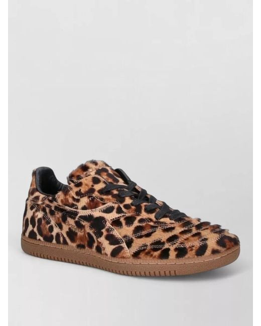 Dolce & Gabbana Brown Low Top Sneakers Leopard Print Rubber Sole