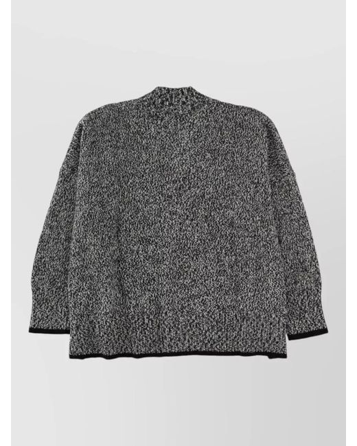 Circus Hotel Gray Cardigan Mouliné Knit Long Sleeves