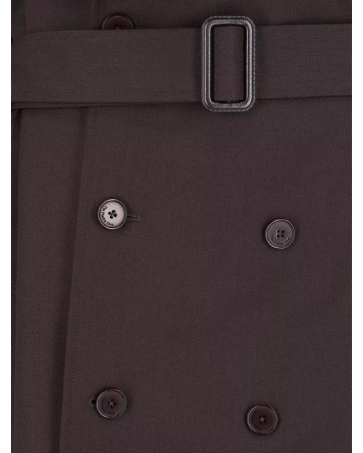 Frankie Shop Black Belted Waist Coat Buttoned Cuffs Epaulettes