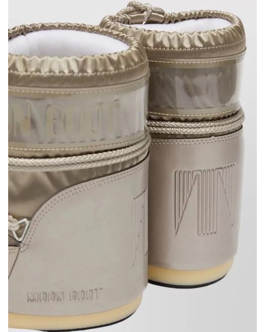Moon Boot Natural Icon Low Ankle Boots Metallic Finish