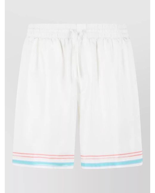 Casablanca White Silk Deck Shorts for men
