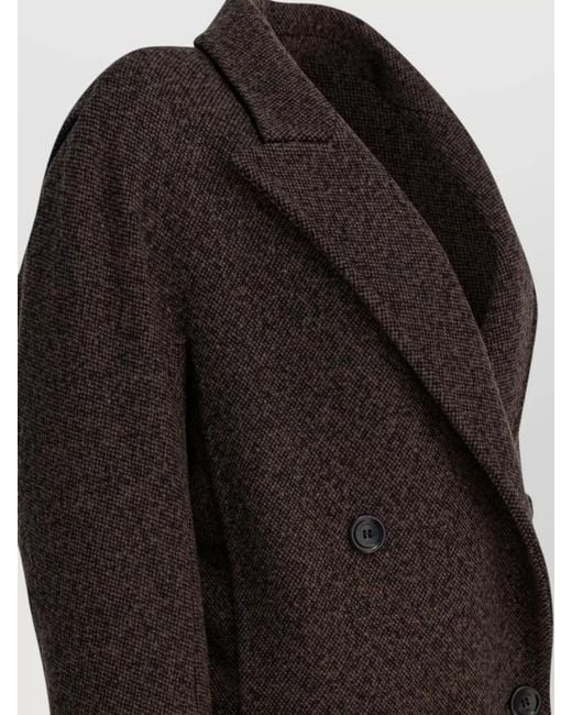 Max Mara Black Wool Cashmere Coat Back Belt Detail