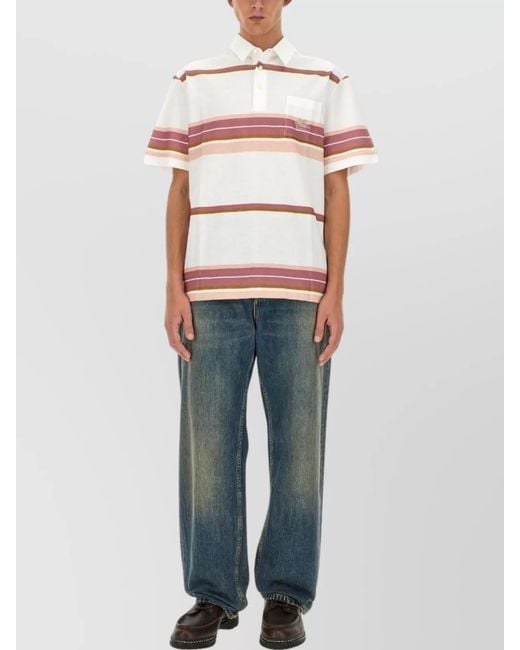 Etro Blue Cotton Regular-Fit Polo Shirt for men