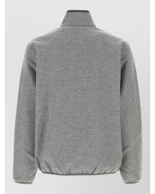 The Row Gray Maury Cashmere Sweatshirt High Collar Design for men