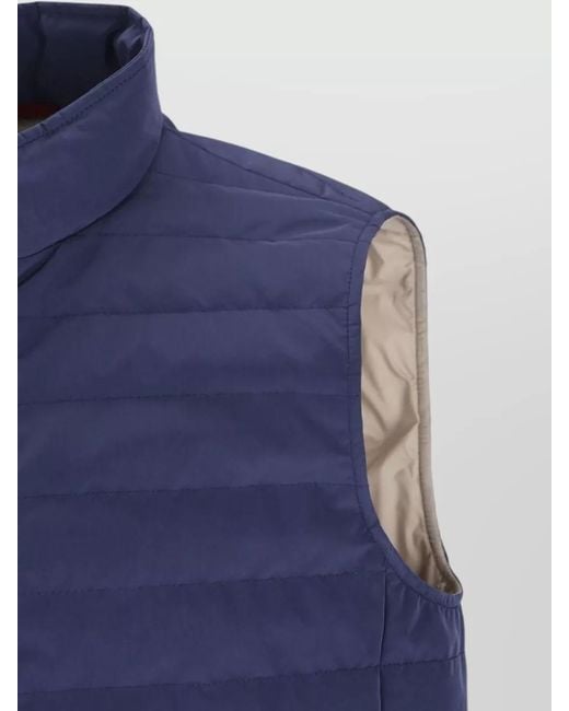 Brunello Cucinelli Blue Vests for men