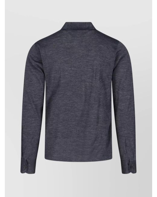 Zanone Blue Virgin Wool Crewneck Jumper for men