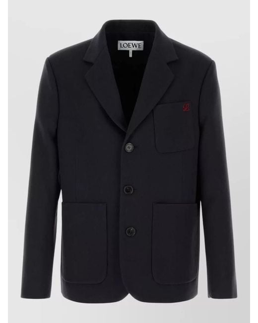 Loewe Blue Wool Blazer for men