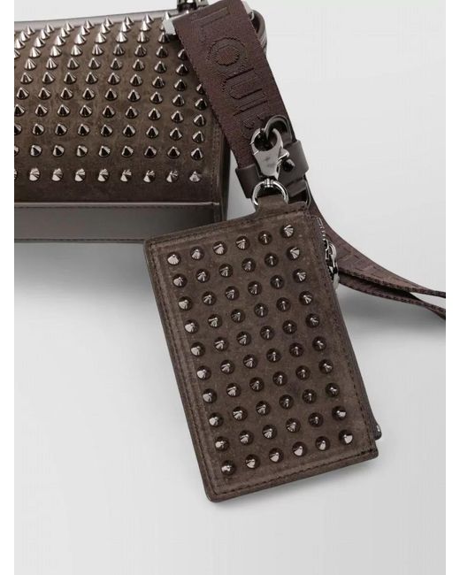 Christian Louboutin Black Stylish Leather Crossbody Shoulder Bag for men
