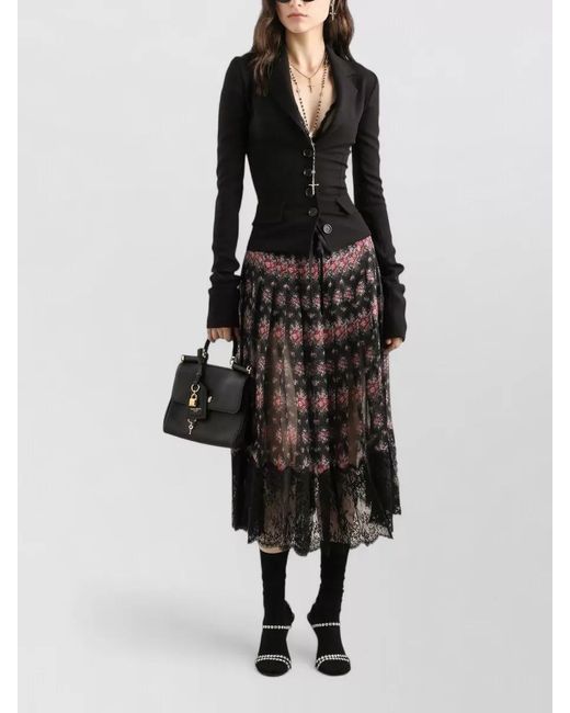 Dolce & Gabbana Black Single-Breasted Virgin Wool Blazer