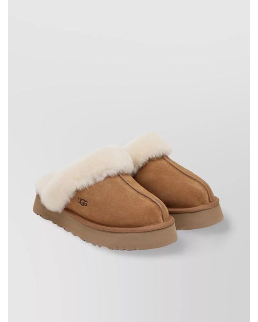 UGG Women's Brown Chestnut Rubber Sole Slippers