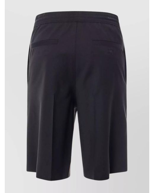 Givenchy Blue Virgin Wool Tailored Bermuda Shorts for men