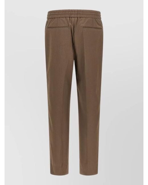 Brioni Brown Wool Asolo Straight-Leg Trousers for men