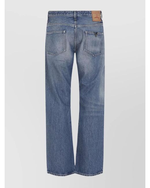 Valentino Blue Denim Straight-Leg Jeans for men