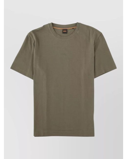 Boss Green Short Sleeve Crew Neck Cotton Top for men