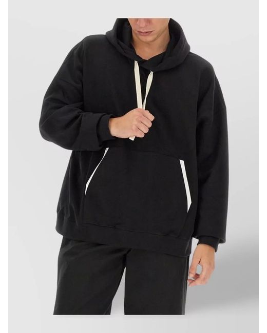Palm Angels Black Cotton Logo-Print Hoodie for men