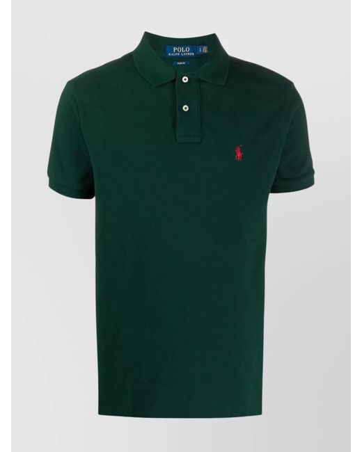 Ralph Lauren Green Polo Shirt Logo Collar for men