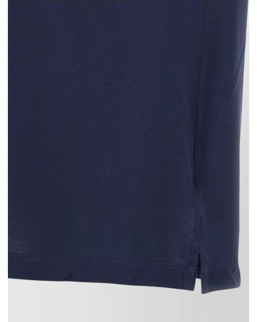 Zanone Blue Ice Cotton Short Sleeve Crew Neck T-Shirt for men