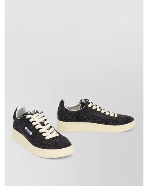 Autry Metallic Dallas Low Top Lace Up Sneakers