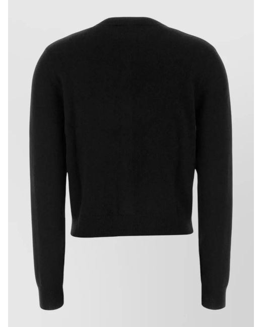 Lisa Yang Black Cashmere Slim-Fit Cropped Cardigan