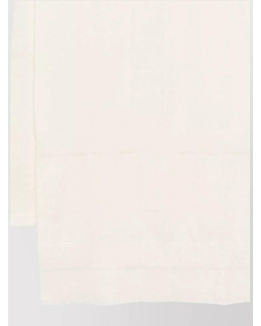 Totême Natural Wool Twill Monogram Scarf
