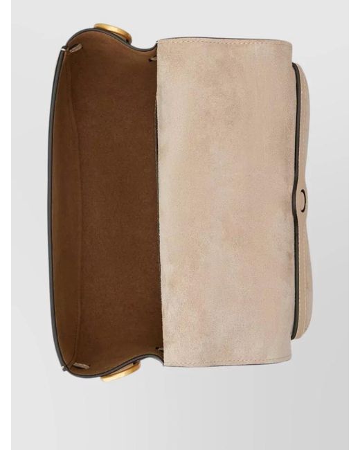 Tod's Natural T Signature Mini Leather Shoulder Crossbody Bag