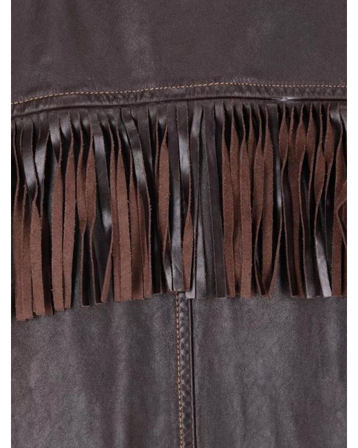 Polo Ralph Lauren Black Collared Coat Fringe Detailing Front Pockets