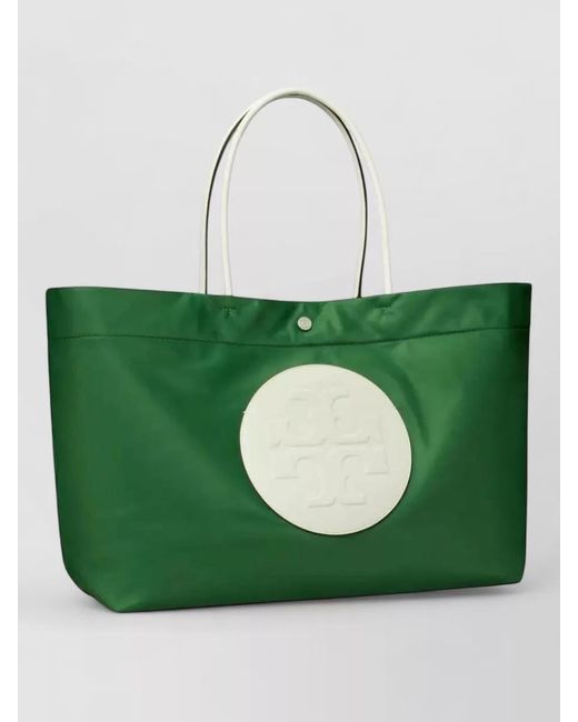 Tory Burch Green Ella Tote Bag